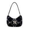 Túi MLB Diamond Monogram Fur Hobo Bag New York Yankees Black