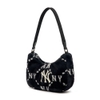Túi MLB Diamond Monogram Fur Hobo Bag New York Yankees Black