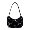 Túi MLB Diamond Monogram Fur Hobo Bag New York Yankees Black