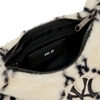 Túi MLB Diamond Monogram Fur Hobo Bag New York Yankees Cream
