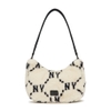 Túi MLB Diamond Monogram Fur Hobo Bag New York Yankees Cream