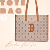 Túi MLB Diamond Monogram Jacquard Large Tote Bag Boston Red Sox Brown