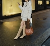 Túi MLB Diamond Monogram PU Embo Large Hobo Bag Boston Red Sox Brown