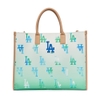 Túi MLB Gardient Monogram Coated Canvas Large Tote LA Dodgers L.Green
