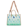 Túi MLB Gardient Monogram Coated Canvas Large Tote LA Dodgers L.Green