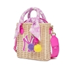 Túi MLB [KIDS] Water Monogram Raffia Crossbody New York Yankees Pink