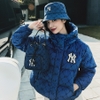Túi MLB Monogram Diamond Jacquard Bucket Bag New York Yankees D.Blue