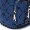 Túi MLB Monogram Diamond Jacquard Bucket Bag New York Yankees D.Blue