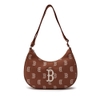 Túi MLB Korea Monogram Jacquard Hobo Bag Boston Red Sox Brown