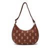 Túi MLB Korea Monogram Jacquard Hobo Bag Boston Red Sox Brown