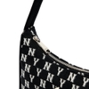 Túi MLB Monogram Jacquard Hobo Bag New York Yankees Black 2021