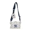 Túi MLB Korea Monogram Mini Cross Bag New York Yankees Cream