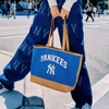 Túi MLB Korea Varsity Canvas Shopper Bag New York Yankees Indigo