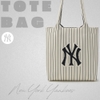 Túi MLB Korea Basic Big Logo Knit Tote Bag New York Yankees Cream