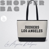 Túi MLB Korea Varsity Jacquard Shopper Bag LA Dodgers Cream