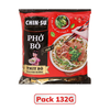 CHIN-SU Beef Noodle Soup (Real Meat) Box and Pack 132G
