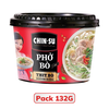 CHIN-SU Beef Noodle Soup (Real Meat) Box and Pack 132G