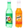 2-Flavor Soft Drink Bottle: 7 Up Lemon and Mirinda Orange 330ml