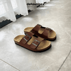 Dép đế trấu Birken 2 khóa màu Bò - DETA21