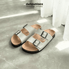 Dép đế trấu Birken 2 khóa màu Trắng - DETA21