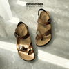 Giày sandal đế trấu xỏ ngón nam nữ Detaunisex Màu Bò - SATA22