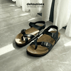 Giày sandal đế trấu xỏ ngón nam nữ Detaunisex Màu Đen - SATA22