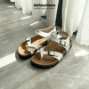 Giày sandal đế trấu xỏ ngón nam nữ Detaunisex Màu Trắng - SATA22
