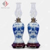 Đèn thắp dầu - trắng xanh