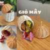 Giỏ mây hạt dẻ có nắp mây tre tự nhiên đựng kẹo đồ phụ kiện trang trí dễ thương
