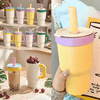 Ly giữ nhiệt 2 trong 1 inox và thuỷ tinh giữ nóng lạnh màu pastel