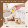 Cốc sứ viền nâu boy girl