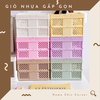 Hộp giỏ đựng đồ gấp gọn pastel có quai xách