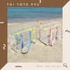 Túi tote trong suốt PVC đi biển đi picnic đa năng