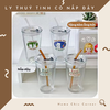 Ly thuỷ tinh có nắp tặng kèm ống hút