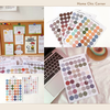 Bộ 48 stickers tròn decor trang trí dán postcard