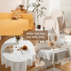 Khăn trải bàn viền tua rua, thảm picnic, chăn ghế sofa phong cách retro