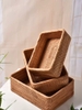 Khay mây chữ nhật đựng đồ decor nhà cửa