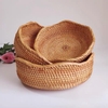 Rổ mây tròn, khay mây đựng đồ, decor trang trí mây tre đan tự nhiên