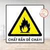 Tem Decal Cảnh Báo CHẤT RẮN DỄ CHÁY, Theo Tiêu Chuẩn Quốc Gia TCVN 6707 - 2009, Decan Chống Nước, Chống Phai Màu