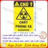 LOGO TEM STICKER CẢNH BÁO CHẤT PHÓNG XẠ RADIATION - BIỂN CẢNH BÁO AN TOÀN LAO ĐỘNG