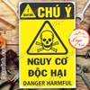 LOGO TEM STICKER CẢNH BÁO NGUY CƠ ĐỘC HẠI, DANGER HARMFUL - BIỂN CẢNH BÁO AN TOÀN LAO ĐỘNG