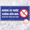 Tem Decal Dán Nhắc Nhở Vui Lòng Không Xịt Nước Xuống Nền Nhà, Giữ Sạch Nhà Vệ Sinh, Nội Quy Toilet Chống Nước