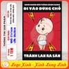 Tem Decal NVS Hài Hước – CHM KHÔN KÊU TIẾNG RẢNH RANG - ĐI VÀO ĐÚNG CHỖ, TRÁNH LAN RA SÀN - Chống nước, chống phai