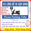 LOGO STICKER ĐỖ XE GỌN GÀNG DÀNH RIÊNG CHO XE MÁY, BIỂN CHỈ DẪN NHẮC NHỞ ĐẬU XE GỌN GÀNG - PARKIND TIDTY