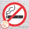LOGO TEM STICKER KHÔNG HÚT THUỐC - NO SMOKING DẠNG TRÒN NHIỀU KÍCH CỠ TÙY CHỌN