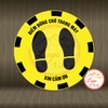Tem Decal Dán Sàn Điểm Đứng Dừng Chờ Thang Máy, Chất Liệu Decal Chống Nước Chống Phai Màu, Dùng Cho Tòa Nhà, Chung Cư...