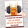 Tem Decal Dán Nhắc Nhở Cất Tạ Sau Khi Tập, Cất Tạ Gọn Gàng, Tem Decal Trang Trí Phòng Gym, Fitness, Phòng Tập Thể Hình