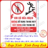LOGO TEM STICKER CÁNH BÁO KHÔNG SỬ DỤNG THANG MÁY KHI CÓ HỎA HOẠN, HÃY DÙNG CẦU THANG BỘ- DO NOT USE ELEVATOR STAIRWAYS