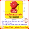 LOGO TEM STICKER BIỂN CHUÔNG BÁO CHÁY - FIRE ALARM - CHUÔNG CỨU HỎA