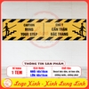 Tem Decal - CHÚ Ý CẨN THẬN BẬC THANG - Decal Song Ngữ bóc dán, có keo sẵn, chống nước, chống phai